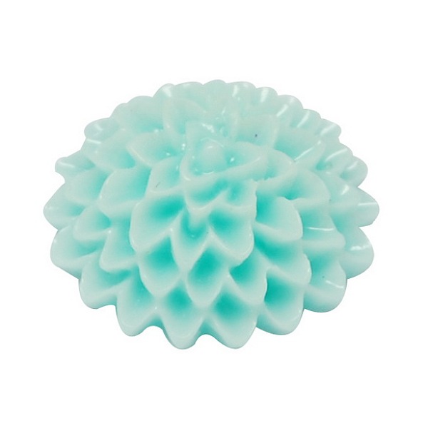 

PandaHall Opaque Resin Cabochons, Flower, Pale Turquoise, 15x6mm Resin Flower Cyan
