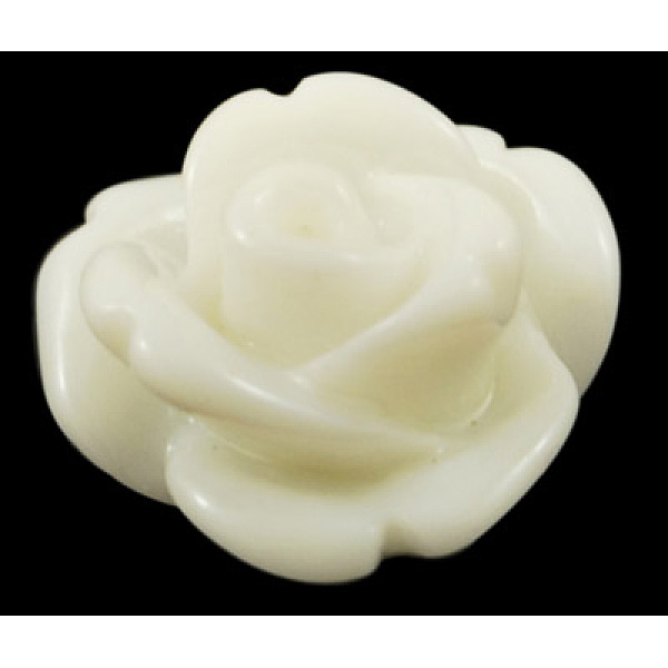 

PandaHall Resin Cabochons, Flower, White, 7.5x6mm Resin Flower White