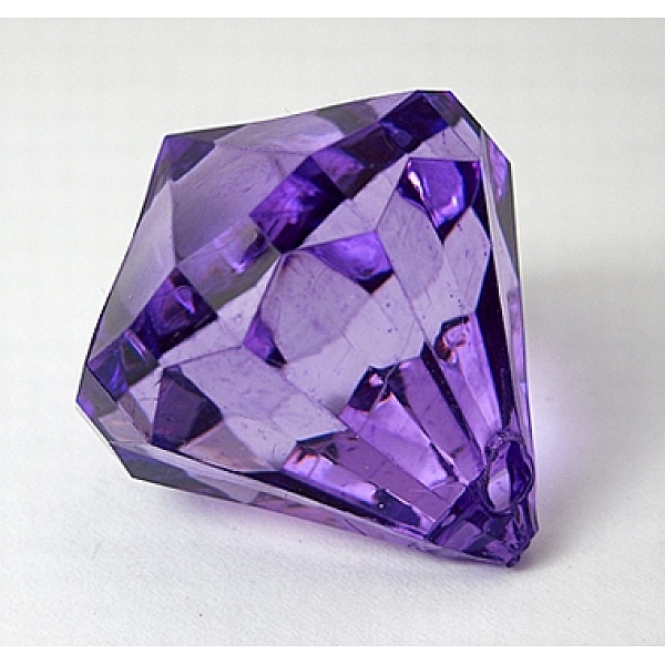 

PandaHall Transparent Acrylic Pendants, Faceted, Cone, Purple, Size: about 28mm wide, 31mm long, hole: 3mm, about 52pcs/500g Acrylic Cone...