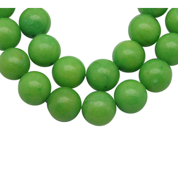 

PandaHall Natural Mashan Jade Beads Strands, Dyed, Round, Green Yellow, 12mm, Hole: 1.2mm, about 35pcs/strand, 16 inch Mashan Jade Round...