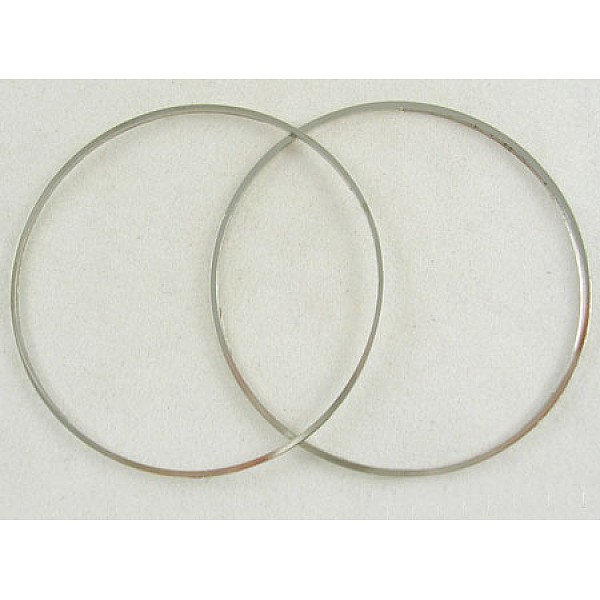 

PandaHall Brass Linking Rings, Platinum, 40x0.7~1mm Brass Ring