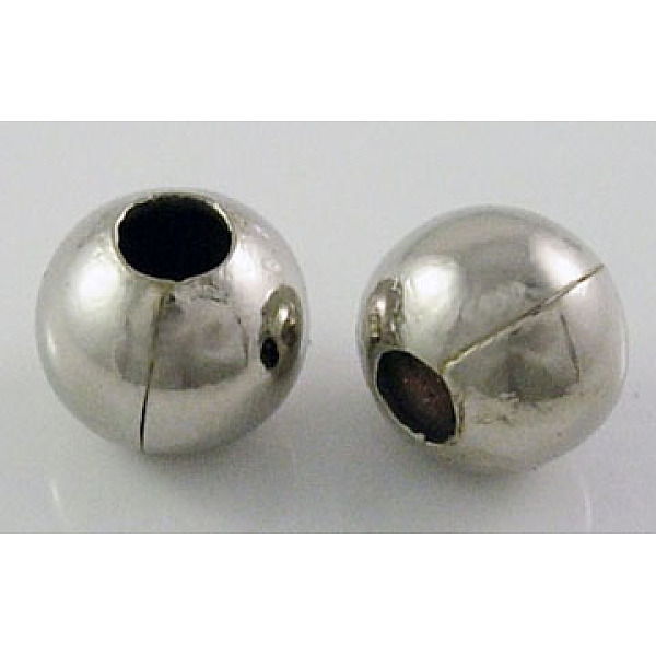 

PandaHall Iron Beads, Round, Platinum, 10mm, Hole: 3~4mm Iron Round