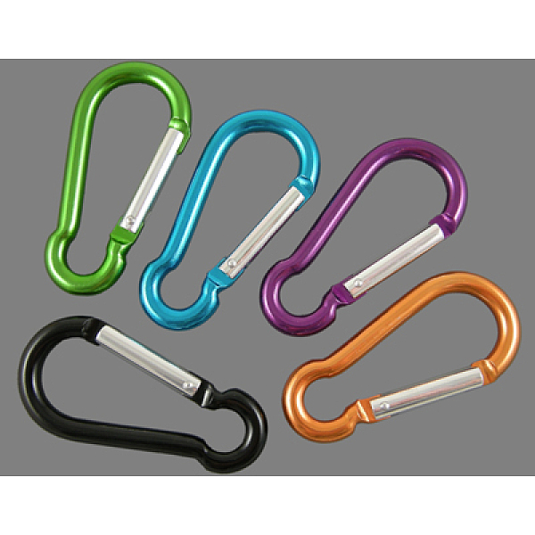 

PandaHall Aluminum Rock Climbing Carabiners, Key Clasps, Mixed Style, about 37mm wide, 78.5mm long, 7mm thick Aluminum