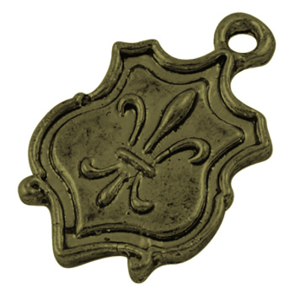 

PandaHall Tibetan Style Alloy Shield Carved Fleur De Lis Pendants, Antique Bronze, Lead Free & Cadmium Free, 24x15x2mm, Hole: 2mm Alloy...