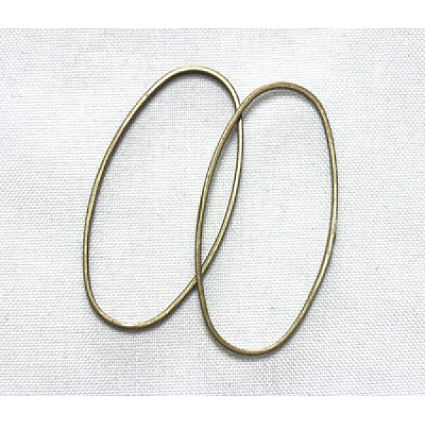 

PandaHall Brass Linking Rings, Oval, Antique Bronze, 16x8x1mm Brass Oval