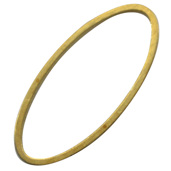 

PandaHall Brass Links, Oval, Raw(Unplated), Nickel Free 11x25x1mm Brass Oval