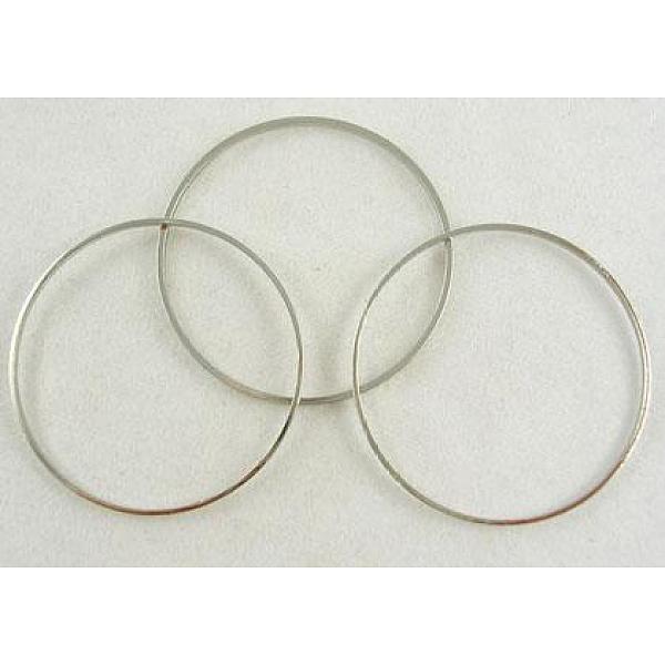 

PandaHall Brass Linking Rings, Nickel Free, Platinum, 40x0.7~1mm Brass Ring