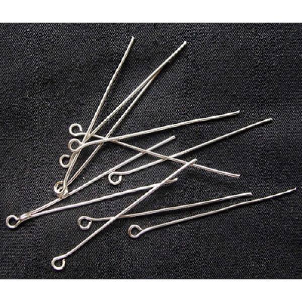 

PandaHall Iron Eye Pin, Cadmium Free & Lead Free, Platinum, 22x0.7mm, Hole: 2mm, about 12000pcs/1000g Iron