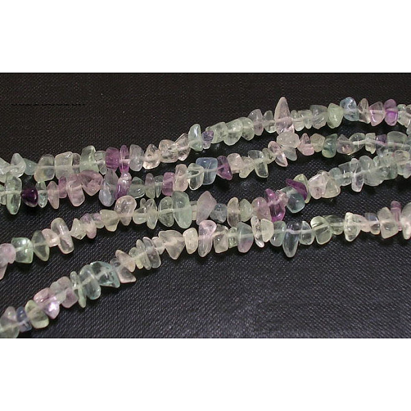 

PandaHall Natural Fluorite Chips Beads Strands, Colorful, 4~6mm, Hole: 0.3mm, 34 inch Fluorite Chip