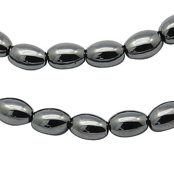 

PandaHall Non-Magnetic Synthetic Hematite Beads, Oval, Black, 9x6mm, Hole: 1mm, about 45pcs/strand Non-magnetic Hematite Oval Black