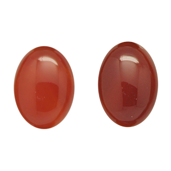 

PandaHall Natural Red Agate Cabochons, Grade AB, Oval, Red, 25x18x7mm Carnelian Oval Red