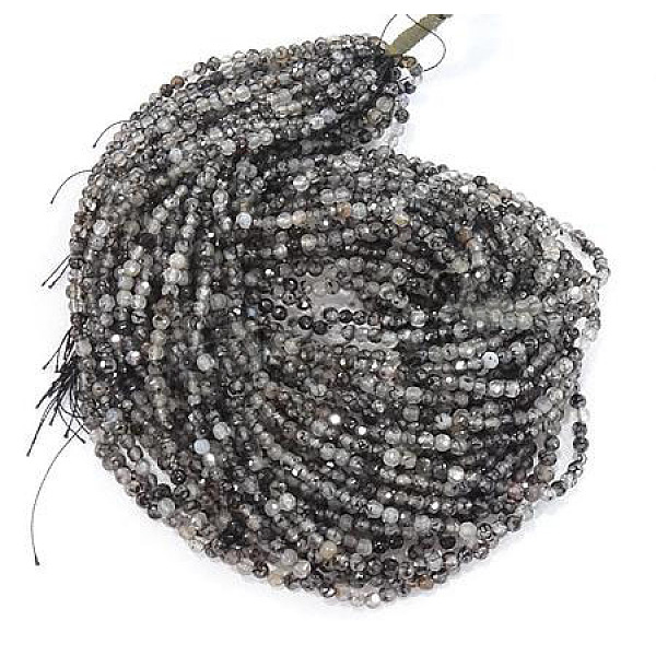 

PandaHall Dragon Veins Agate Beads Strands, Faceted, Round, Gray, 8mm Dragon Veins Agate Round Gray