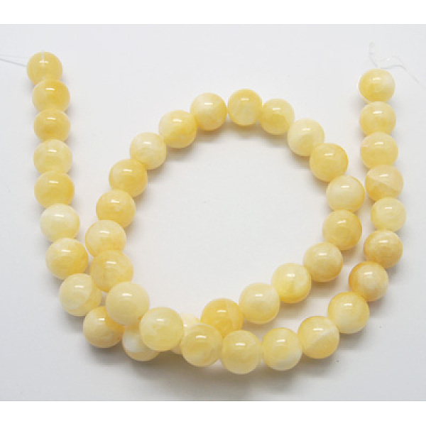Natural Yellow Jade Beads