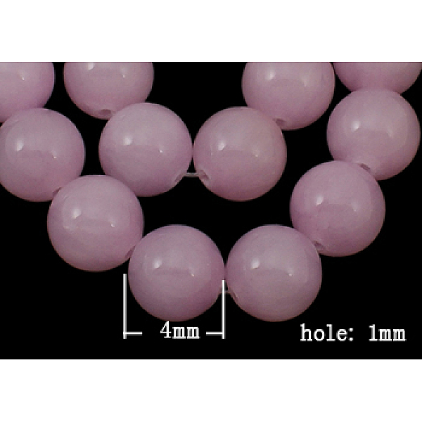 

PandaHall Natural Yellow Jade Beads, Dyed, Round, Pearl Pink, 4mm, Hole: 1mm Yellow Jade Round Pink