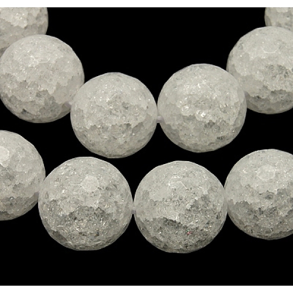 

PandaHall Synthetic Crackle Quartz Beads Strands, 128 Facets, Round, White, 12mm, Hole: 1mm, about 33pcs/strand, 16 inch Crackle Quartz...