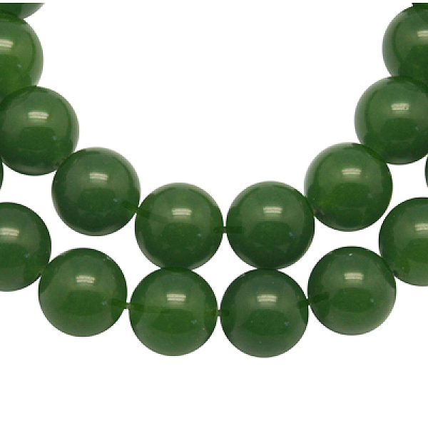 

PandaHall Natural Gemstone Beads Strands, Natural White Jade, Round, Dyed & Heated, Green, 6mm, Hole: 0.8mm, about 64pcs/strand, 15 inch...