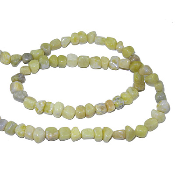 

PandaHall Natural Gemstone Beads Strands, Lemon Jade, about 3~5mm, hole: 0.8mm, 15.5 inch, 82pcs/strand Lemon Jade Chip Green