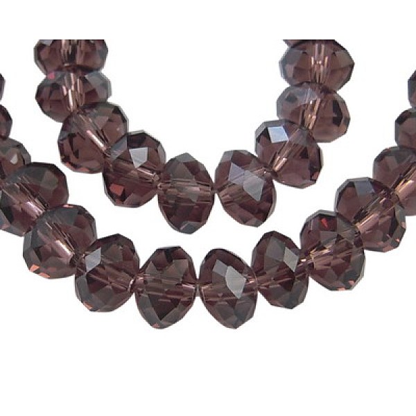 PandaHall Glass Beads Strands, Pearl Luster Plated, Crystal Suncatcher, Faceted Rondelle, Purple, 10x7mm, Hole: 1mm; about 70~72pcs/strand... PandaHall Glass Beads Strands, Pearl Luster Plated, Crystal Suncatcher, Faceted Rondelle, Purple, 10x7mm, Hole: 1mm; about 70~72pcs/strand...