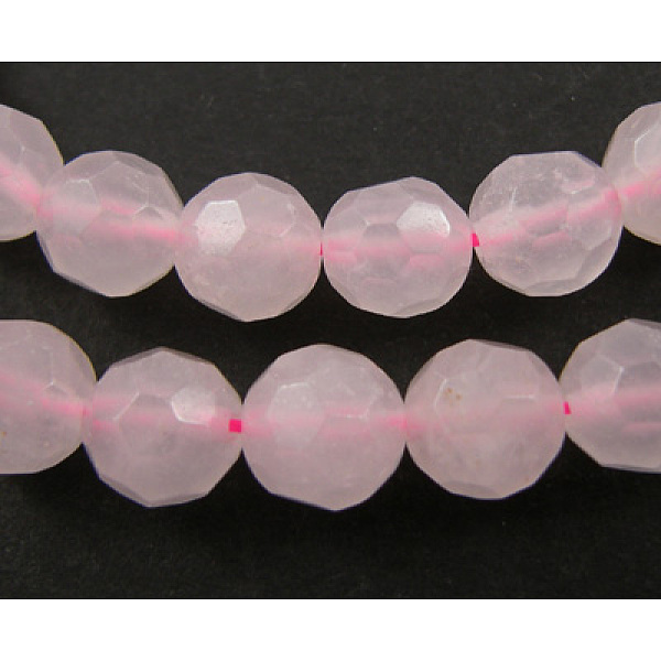 

PandaHall Natural Rose Quartz Gemstone Beads, Round, Pink, 4mm, Hole: 0.8mm, about 93pcs/strand, 15 inch Rose Quartz Round Pink