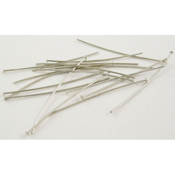 

PandaHall Brass Flat Head Pins, Cadmium Free & Nickel Free & Lead Free, Platinum Color, Size: about 0.75~0.8mm thick, 4.2cm long, about...