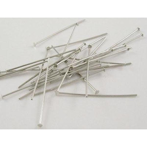 

PandaHall Iron Flat Head Pins, Cadmium Free & Nickel Free & Lead Free, Platinum Color, 30x0.75~0.8mm, 20 Gauge, about 40000pcs/5000g, Head...