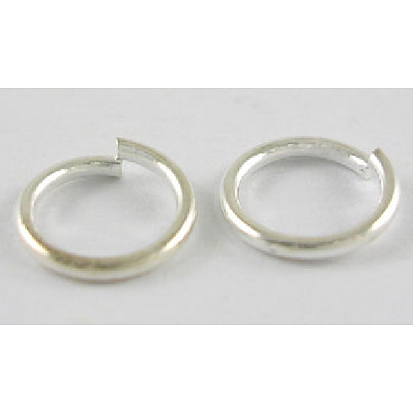 

PandaHall Iron Jump Rings, Open Jump Rings, Silver, 8x1mm, 18 Gauge, Inner Diameter: 6mm, about 7200pcs/1000g Brass