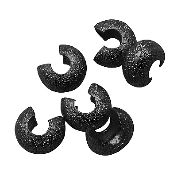 

PandaHall Brass Crimp Beads Covers, Gunmetal, Size: About 5mm In Diameter, 4mm Thick, Hole: 2.2mm Brass