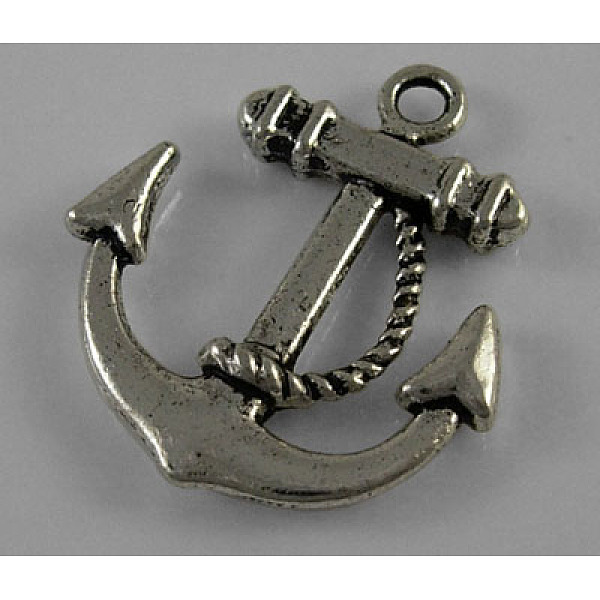 

PandaHall Tibetan Style Alloy Pendants, Anchor, Lead Free & Cadmium Free & Nickel Free, Antique Silver, about 20mm wide, 23mm long, hole...