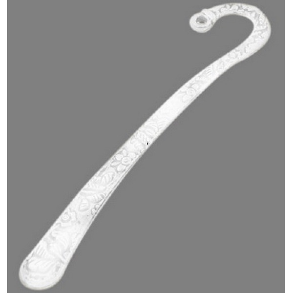 

PandaHall Tibetan Style Alloy Bookmarks, Lead Free and Nickel Free and Cadmium Free, Silver Color Plated, 79.5x15.5x2mm, Hole: 2mm Alloy...