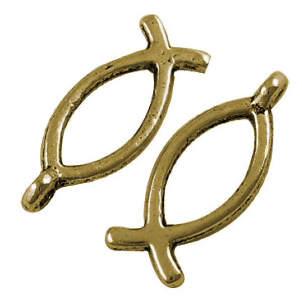 

PandaHall Tibetan Style Alloy Pendants, For Easter, Lead Free & Cadmium Free, Jesus Fish/Christian Ichthys Ichthus, Antique Bronze, 20x8mm...