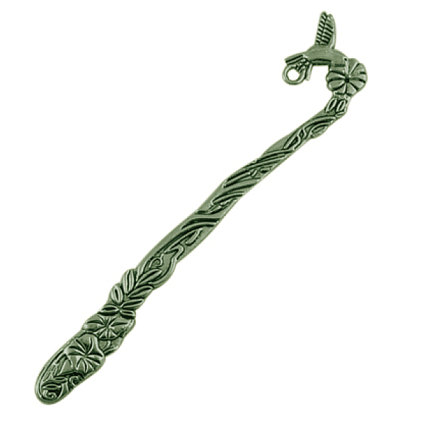 

PandaHall Tibetan Style Alloy Bookmarks, Cadmium Free & Nickel Free & Lead Free, Antique Bronze, 123x20x4mm, Hole: 3mm Alloy
