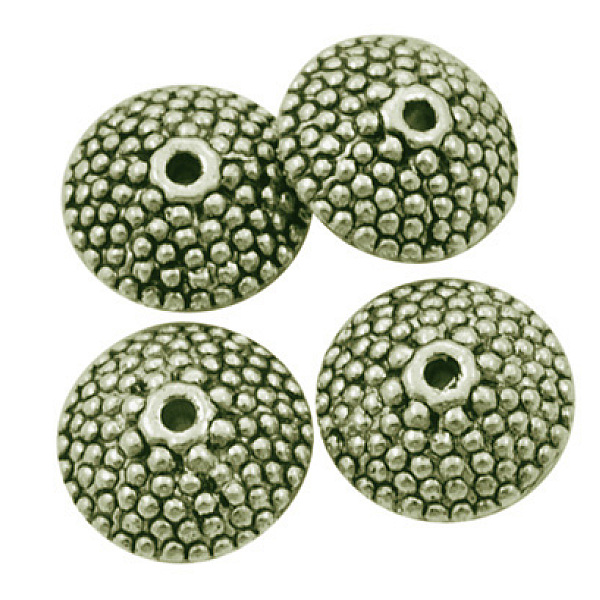 

PandaHall Tibetan Style Spacer Beads, Flat Round, Antique Bronze, Lead Free & Cadmium Free & Nickel Free, 11x11x6mm, Hole: 1.5mm Alloy Disc