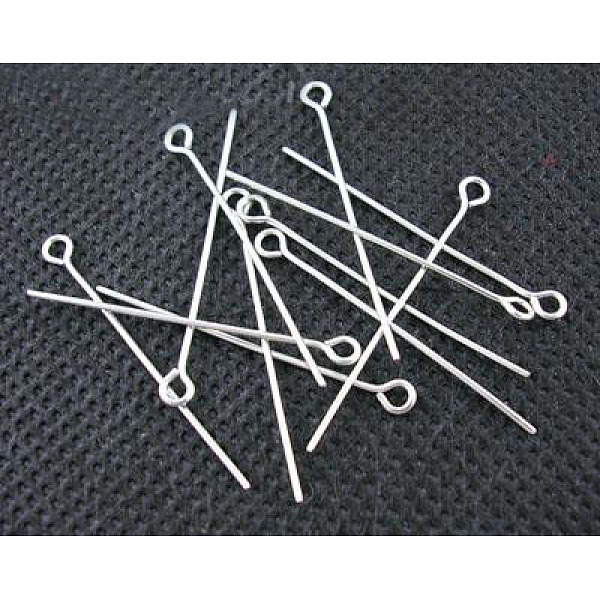 

PandaHall Nickel Free Iron Eye Pin, Platinum Color, Size: about 0.7mm thick, 1.8cm long, hole: 2mm, about 16000pcs/1000g Iron