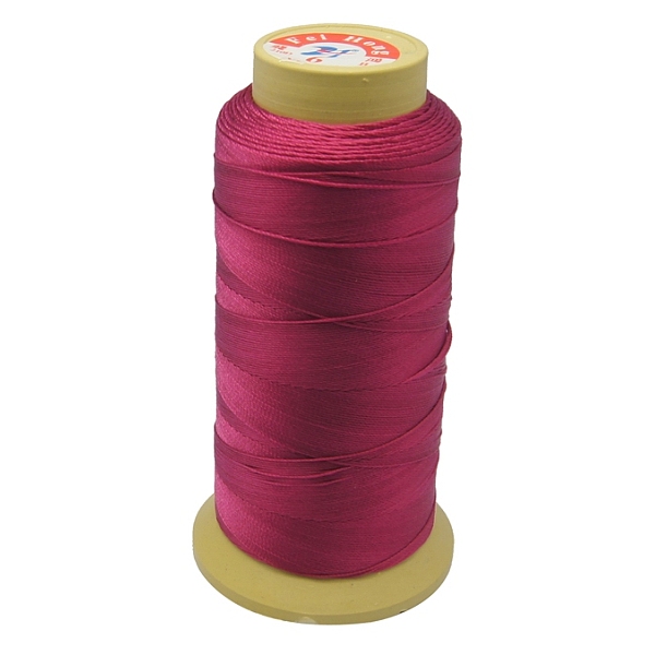 

PandaHall Nylon Sewing Thread, 12-Ply, Spool Cord, Medium Violet Red, 0.6mm, 150yards/roll Nylon Red