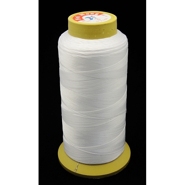 

PandaHall Nylon Sewing Thread, 3-Ply, Spool Cord, White, 0.33mm, 1000yards/roll Nylon White