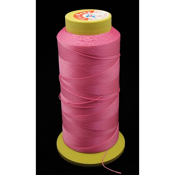 

PandaHall Nylon Sewing Thread, 3-Ply, Spool Cord, Hot Pink, 0.33mm, 1000yards/roll Nylon Pink