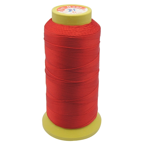

PandaHall Nylon Sewing Thread, 6-Ply, Spool Cord, Red, 0.43mm, 500yards/roll Nylon Red