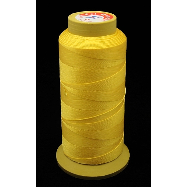 

PandaHall Nylon Sewing Thread, 9-Ply, Spool Cord, Gold, 0.55mm, 200yards/roll Nylon Gold