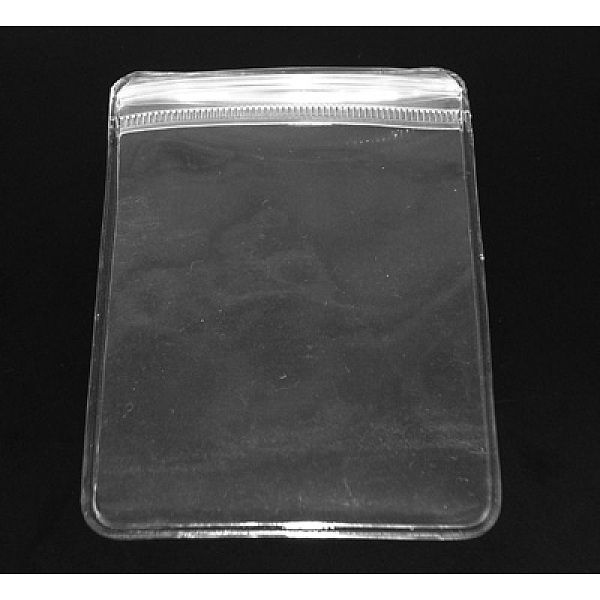 

PandaHall Plastic Zip Lock Bags, Resealable Packaging Bags, Top Seal Thick Bags, Rectangle, 10.5x7cm, Unilateral Thickness: 9.8 Mil(0.25mm)..., Clear