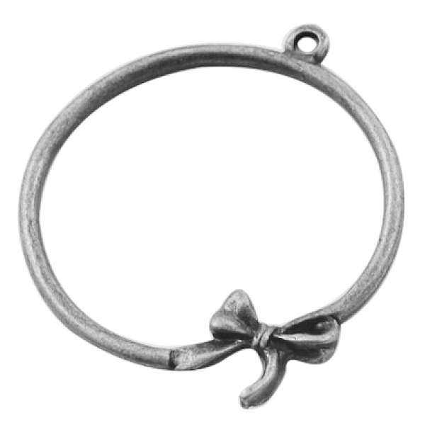 

PandaHall Alloy Pendants, Lead Free and Cadmium Free and Nickel Free, Ring, Antique Silver, about 29mm in diameter, 1.5mm thick, hole: 2mm...