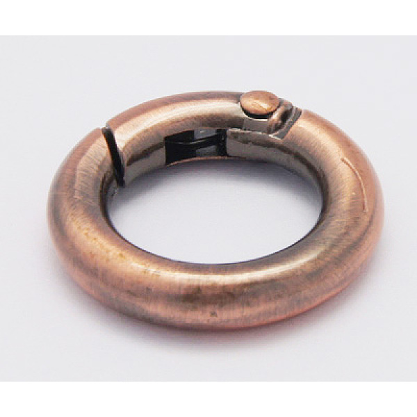 

PandaHall Alloy Spring Gate Rings, O Rings, Red Copper, 6 Gauge, 20x4mm, Inner Diameter: 12mm Alloy