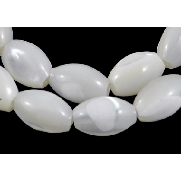 

PandaHall Natural Trochid Shell/Trochus Shell Beads Strands, Rice, Seashell Color, about 7mm long, 4mm thick, hole: 0.5mm, 59pcs/Strand..., White
