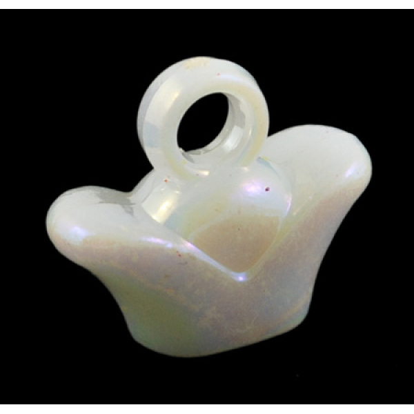 

PandaHall Colorful Acrylic Pendants, AB Color, White, 14x17x7mm, Hole: 3mm, about 1000pcs/500g Acrylic Others White
