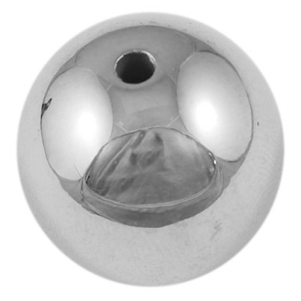 

PandaHall CCB Plastic Beads, Platinum Color, Round, 8mm in diameter, hole: 2mm, about 1800pcs/500g Plastic Round