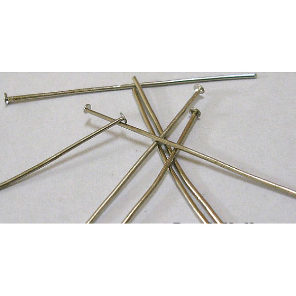 

PandaHall Iron Flat Head Pins, Cadmium Free & Lead Free, Platinum Color, Size: about 4.0cm long, 0.75~0.8mm thick, head: 2mm, about...