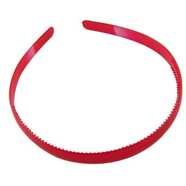 

PandaHall Plain Plastic Hair Band Findings, with Teeth, Red, 8mm wide Plastic Red