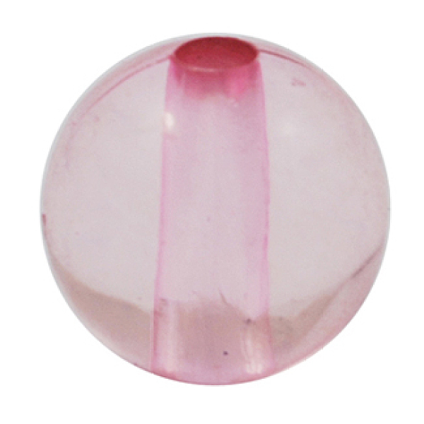 

PandaHall Transparent Acrylic Beads, Round, Pink, about 8mm in diameter, 2mm thick, Hole: 1.5mm, about 2000pcs/500g Acrylic Round Pink