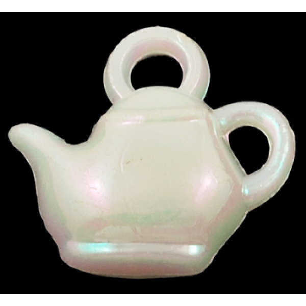 

PandaHall Plating Acrylic Pendants, AB Color, Teapot, Mixed Color, Size: about 17mm long, 16.5mm wide, 6.5mm thick, hole: 2.5mm, about..., Multicolor