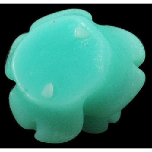 

PandaHall Resin Cabochons, Flower, Aquamarine, 10x6.5mm Resin Flower Green