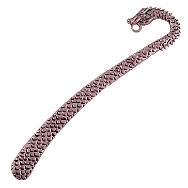 

PandaHall Tibetan Style Alloy Bookmarks, Lead Free and Cadmium Free, Red Copper, 123x26x2.5mm, Hole: 3.5mm Alloy